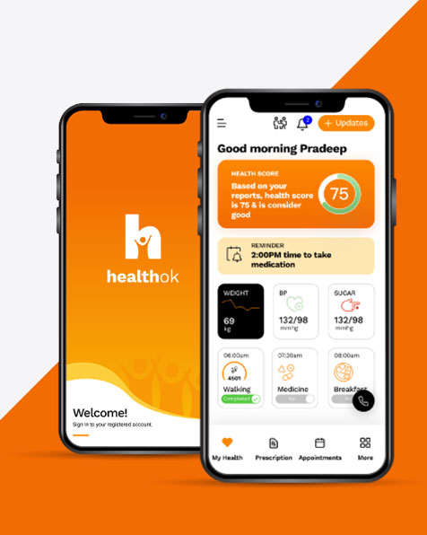 Healthok global app design - A project by Design7